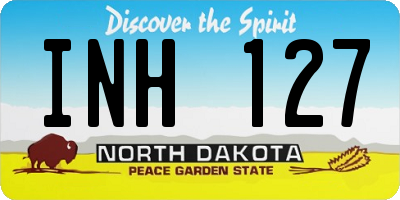 ND license plate INH127