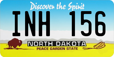ND license plate INH156