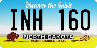 ND license plate INH160