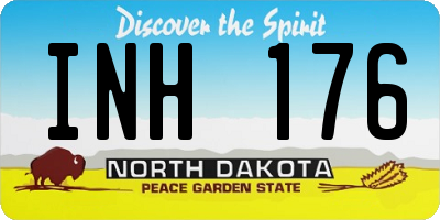ND license plate INH176