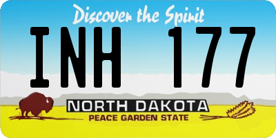 ND license plate INH177