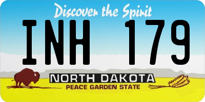 ND license plate INH179