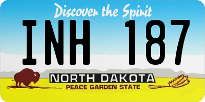 ND license plate INH187