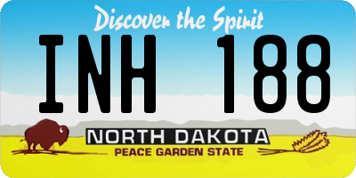 ND license plate INH188