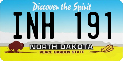 ND license plate INH191