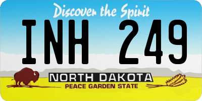 ND license plate INH249