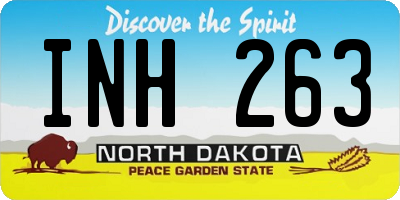 ND license plate INH263