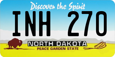 ND license plate INH270