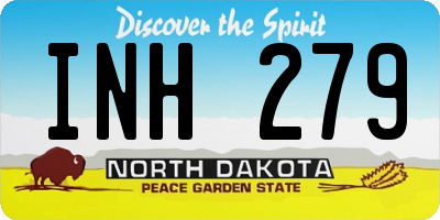 ND license plate INH279
