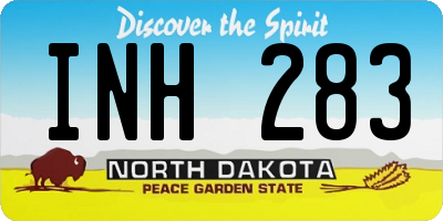 ND license plate INH283