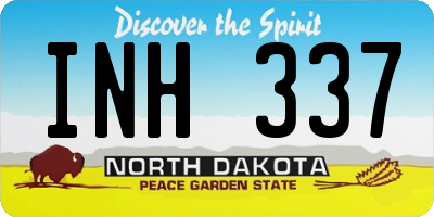 ND license plate INH337
