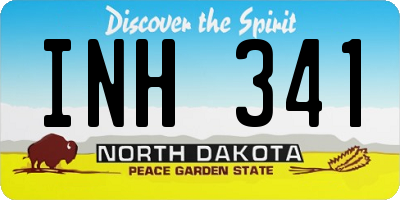 ND license plate INH341