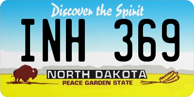 ND license plate INH369