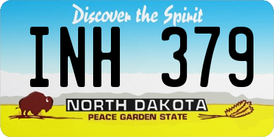 ND license plate INH379