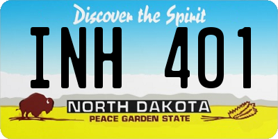 ND license plate INH401