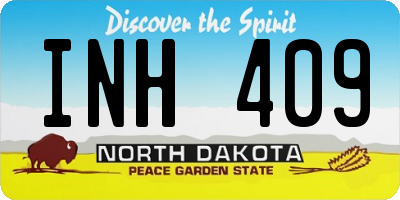 ND license plate INH409
