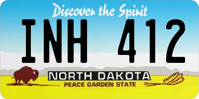 ND license plate INH412