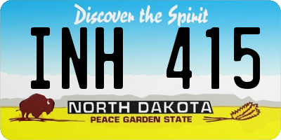 ND license plate INH415