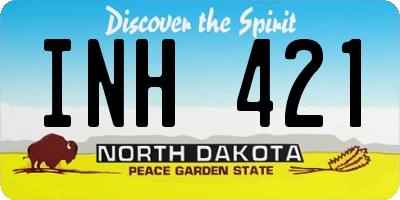 ND license plate INH421