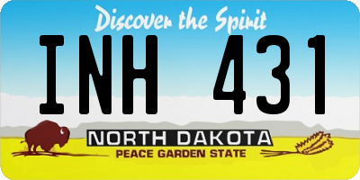 ND license plate INH431