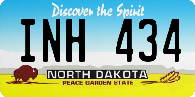 ND license plate INH434