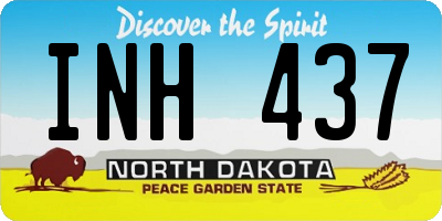 ND license plate INH437