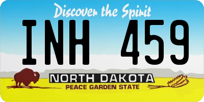 ND license plate INH459