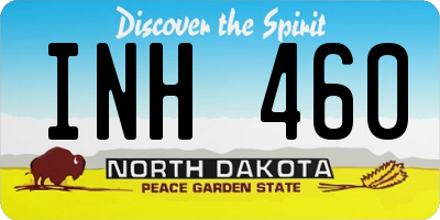ND license plate INH460