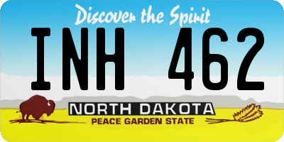 ND license plate INH462