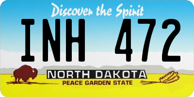 ND license plate INH472