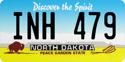 ND license plate INH479