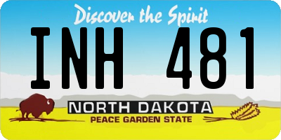 ND license plate INH481