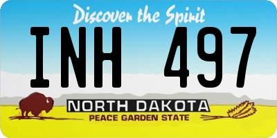 ND license plate INH497