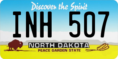 ND license plate INH507