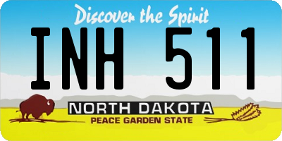 ND license plate INH511