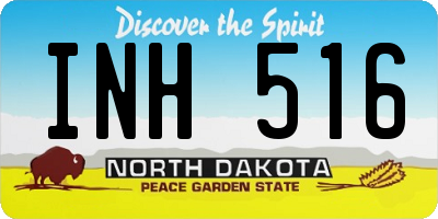 ND license plate INH516