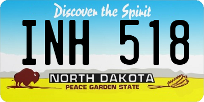 ND license plate INH518