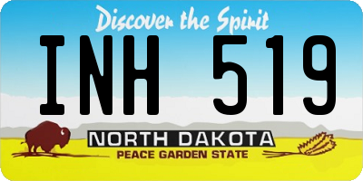 ND license plate INH519