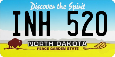 ND license plate INH520