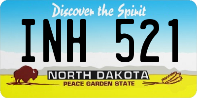 ND license plate INH521