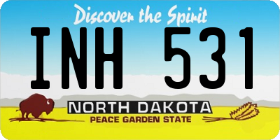 ND license plate INH531