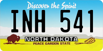 ND license plate INH541
