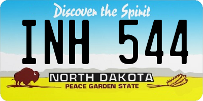 ND license plate INH544