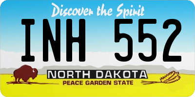 ND license plate INH552