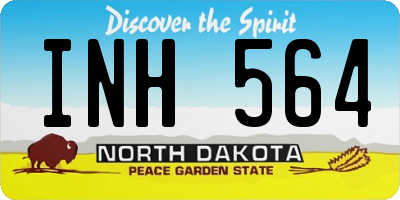 ND license plate INH564