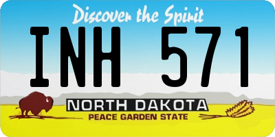 ND license plate INH571