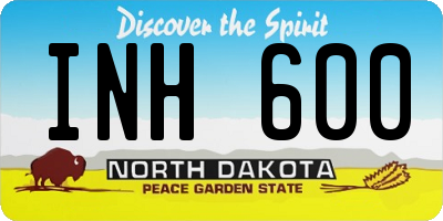 ND license plate INH600