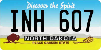 ND license plate INH607