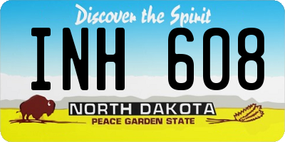 ND license plate INH608