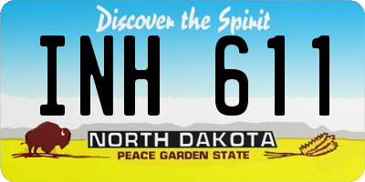 ND license plate INH611